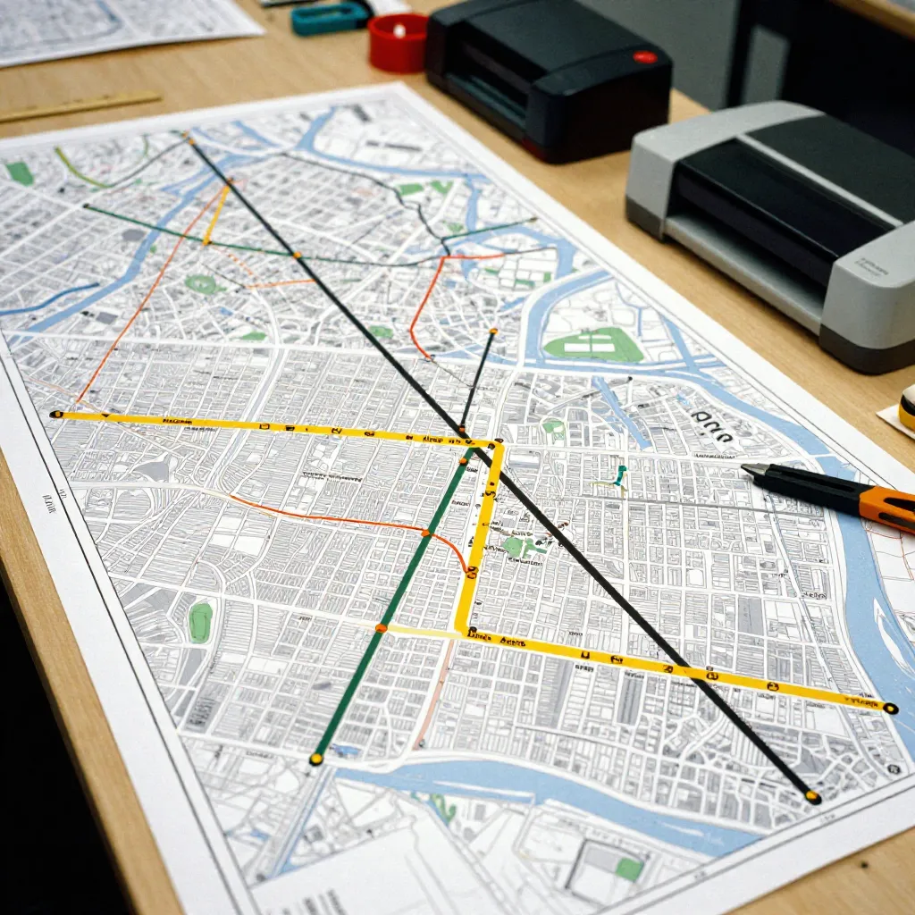Diseño de rutas personalizadas sobre mapa de ciudad