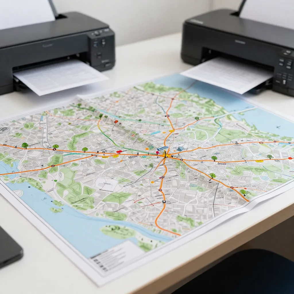 Impresión de mapas en diferentes formatos y tamaños