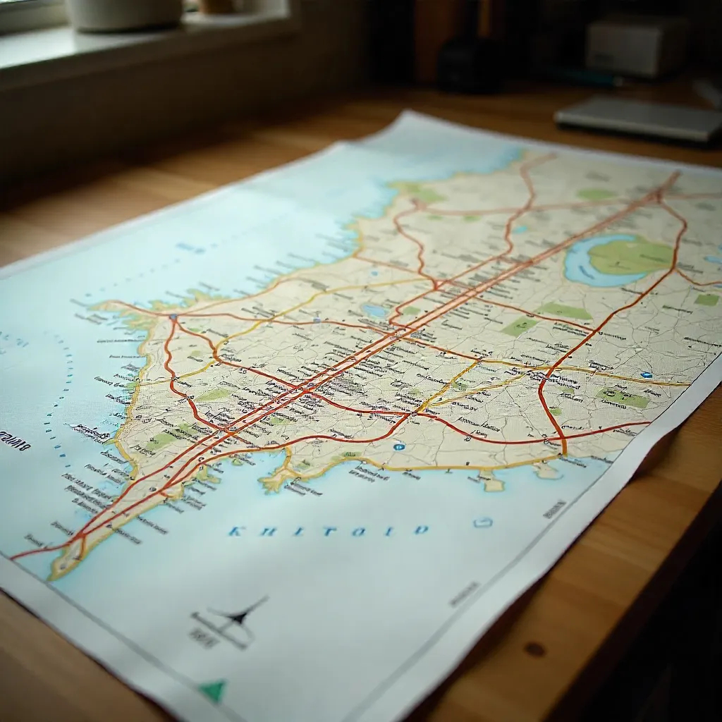 Mapa temático con colores vibrantes