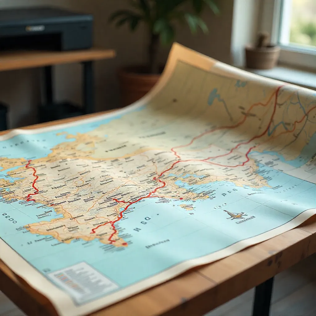 Entrega rápida de mapas impresos