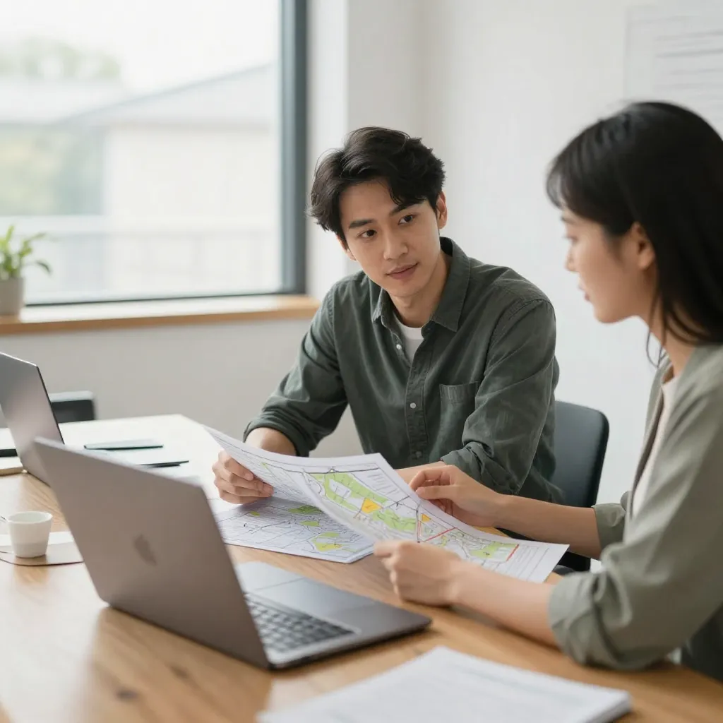 Mapa temático con elementos decorativos